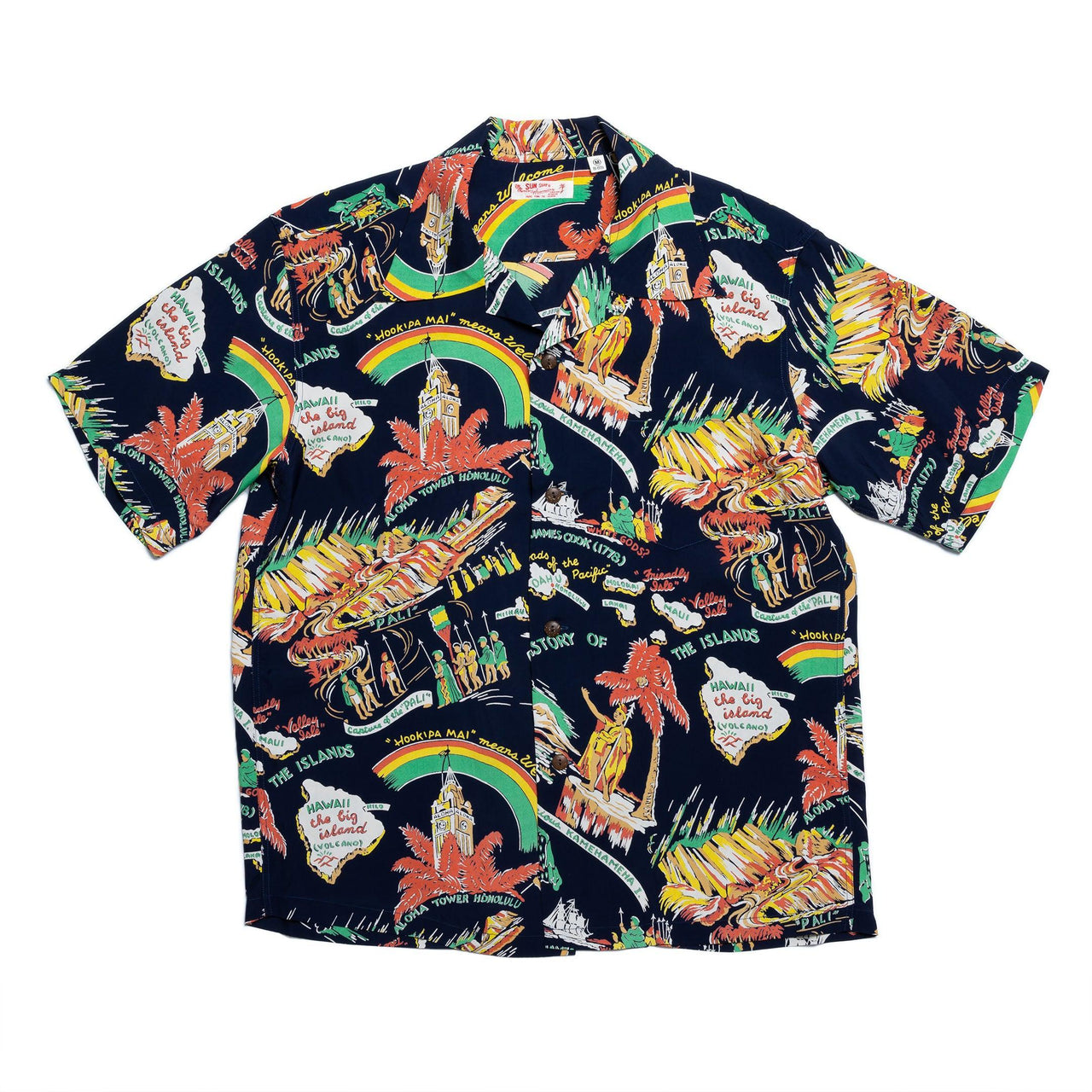 Sun Surf History Of The Islands Hawaiian Shirt Navy-Hawaiian Shirt-Clutch Cafe