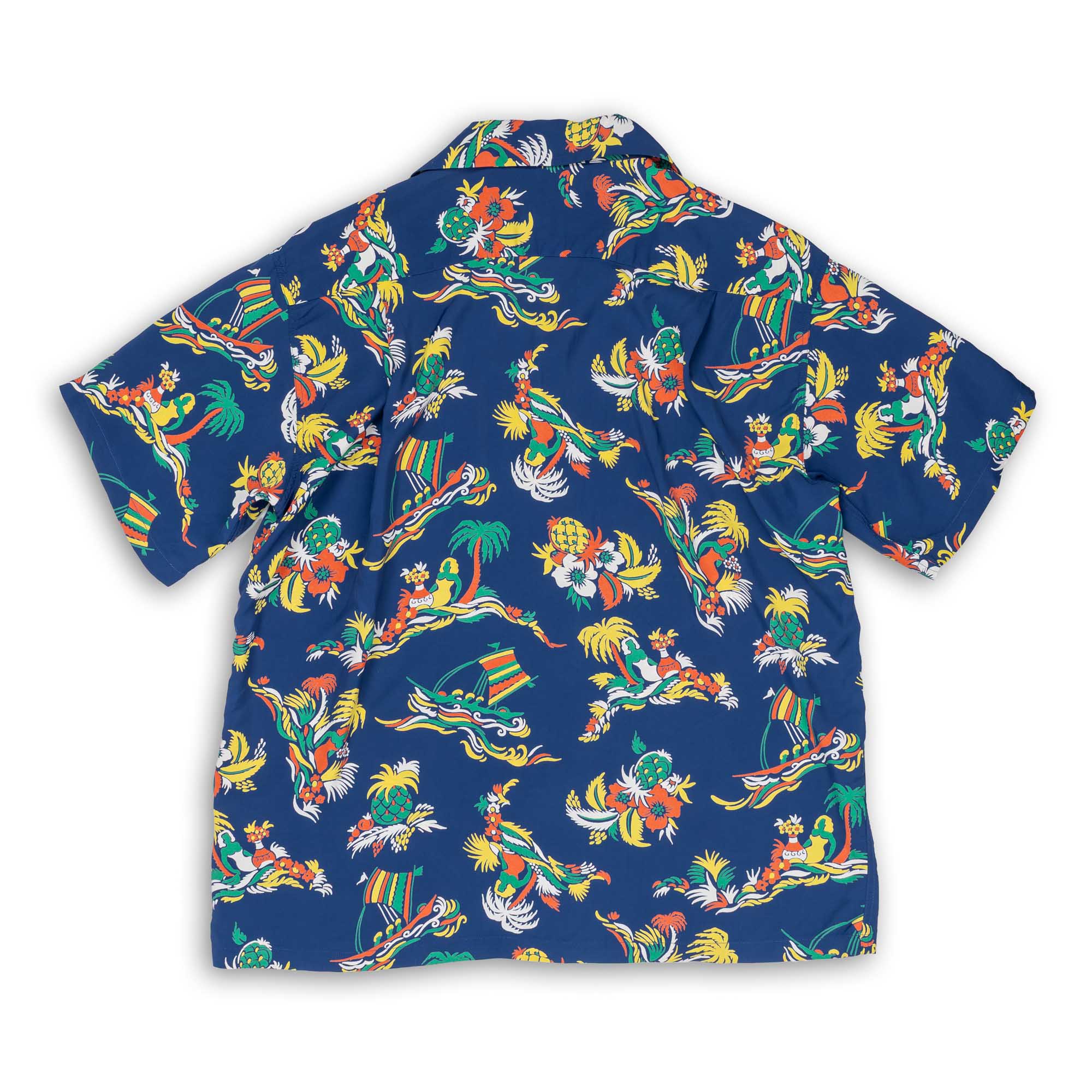 Sun Surf Island Trip Hawaiian Shirt Navy-Hawaiian Shirt-Clutch Cafe