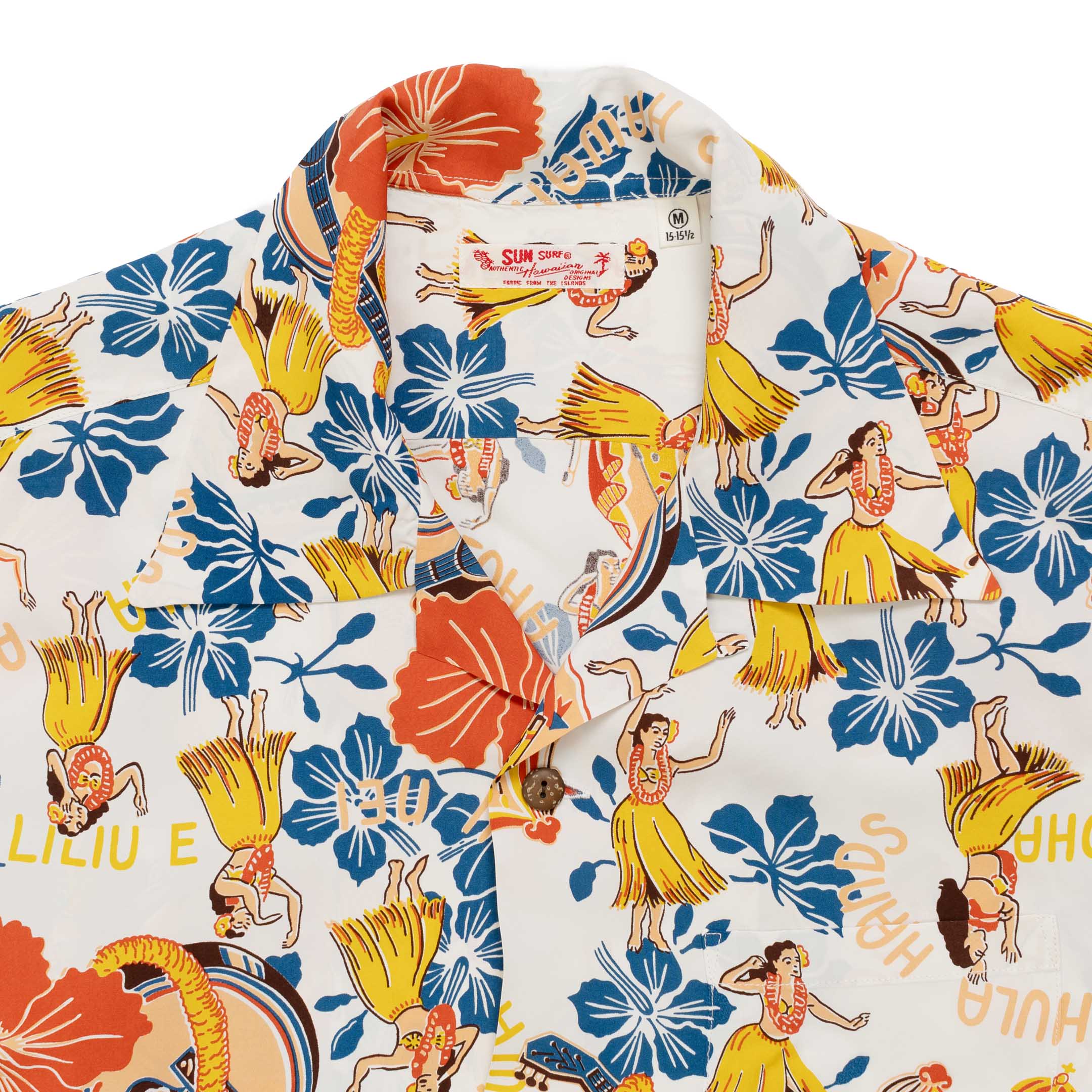 Sun Surf Lovely Hula Hands Hawaiian Shirt Off White-Shirt-Clutch Cafe