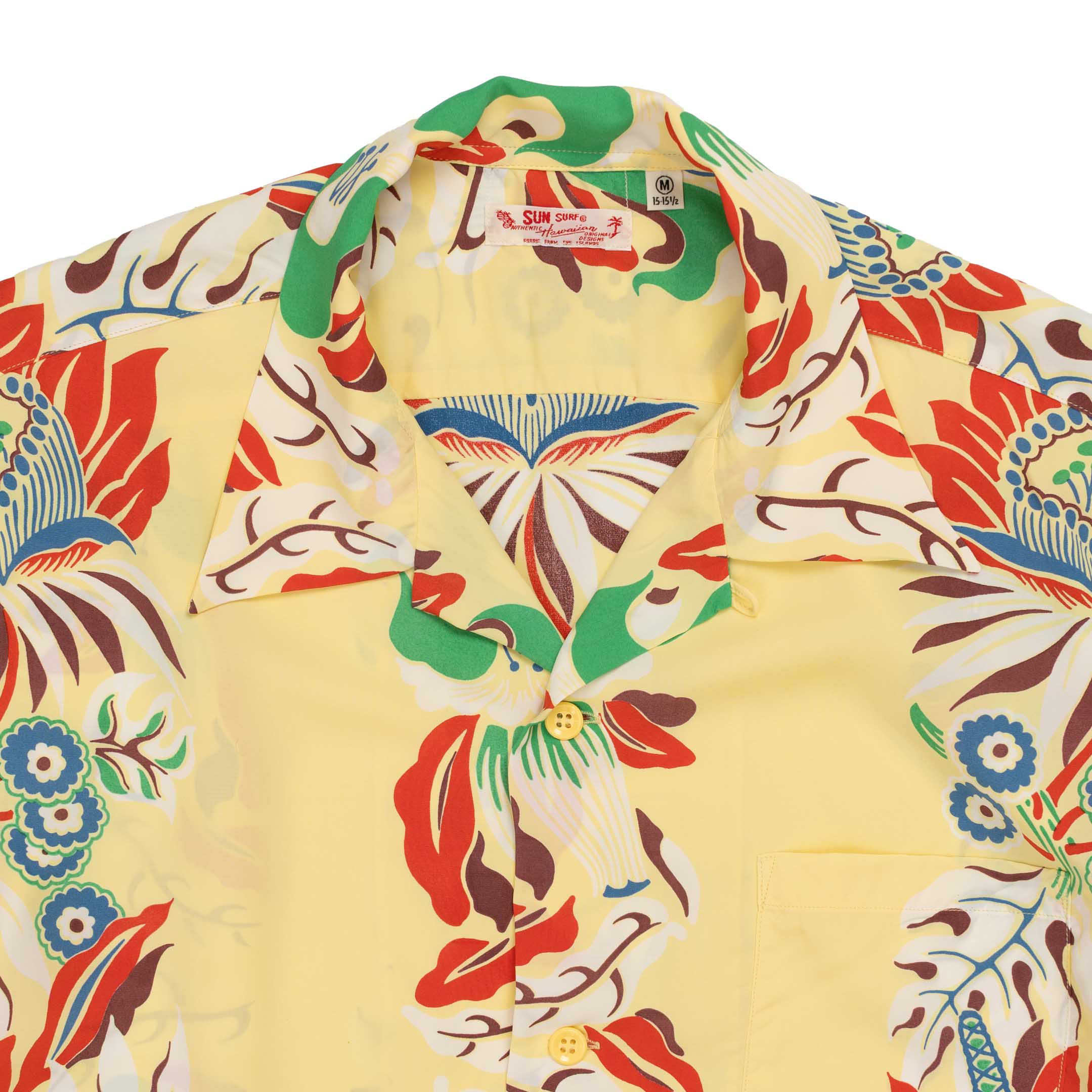 Sun Surf Paradise Flower Hawaiian Shirt Yellow-Hawaiian Shirt-Clutch Cafe