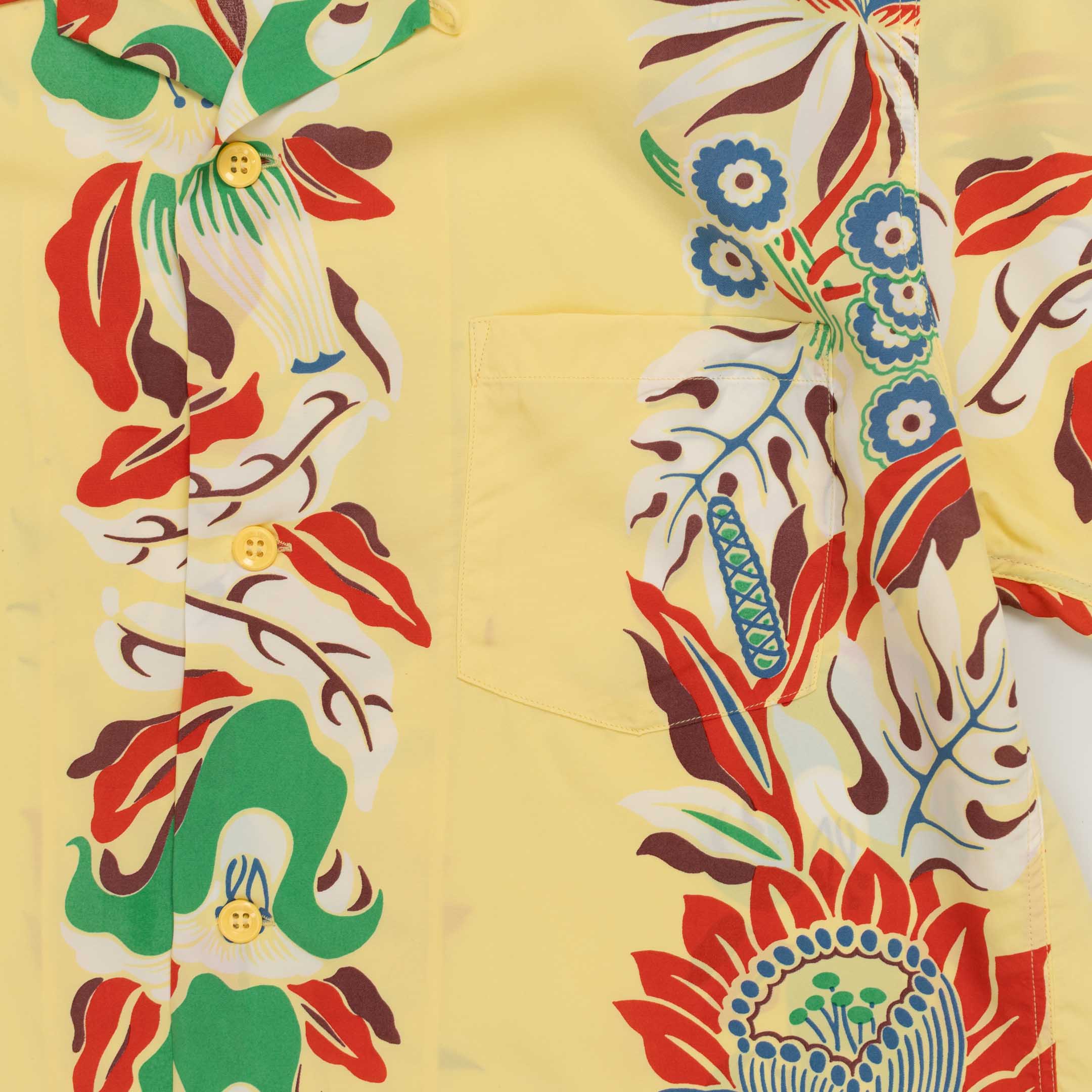 Sun Surf Paradise Flower Hawaiian Shirt Yellow-Hawaiian Shirt-Clutch Cafe