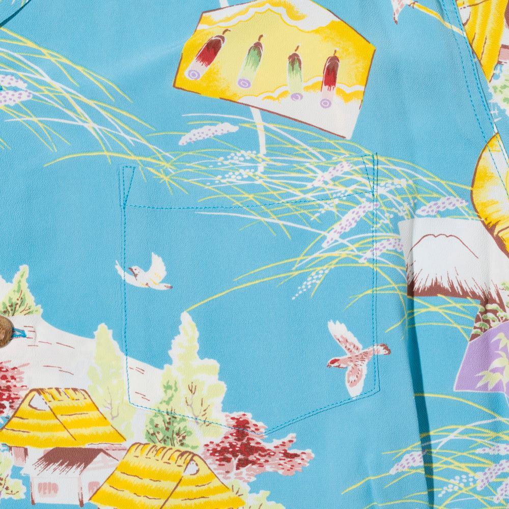 Sun Surf Scarecrow Hawaiian Shirt Blue-Hawaiian Shirt-Clutch Cafe
