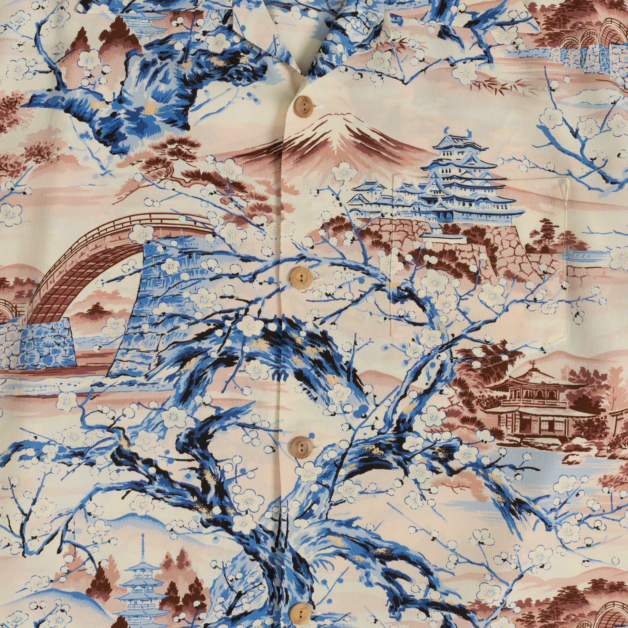 Sun Surf Scenery of Japan Hawaiian Shirt Brown-Hawaiian Shirt-Clutch Cafe