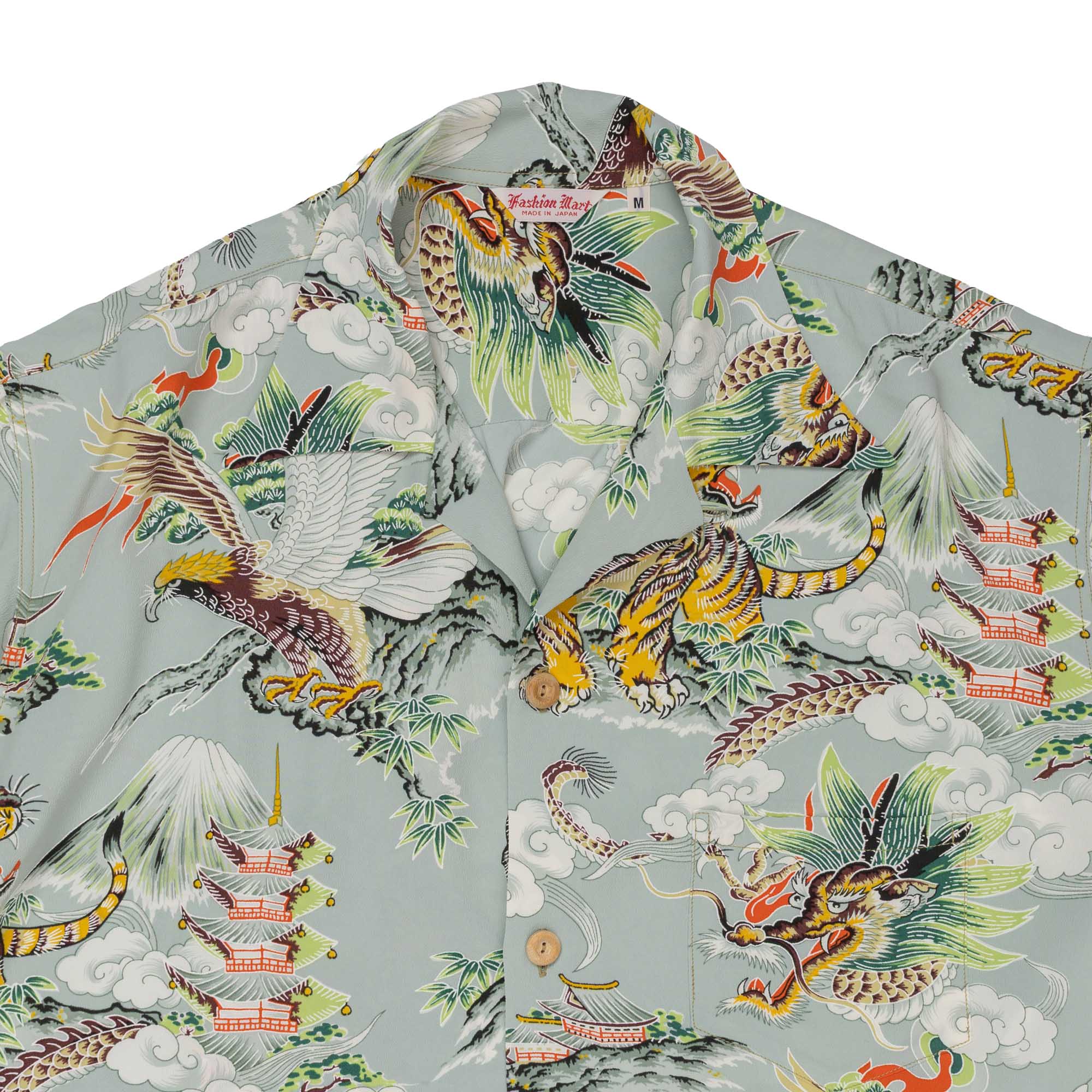 Sun Surf Special Edition 'Eagle, Tiger, Dragon' Hawaiian Shirt Grey-Hawaiian Shirt-Clutch Cafe