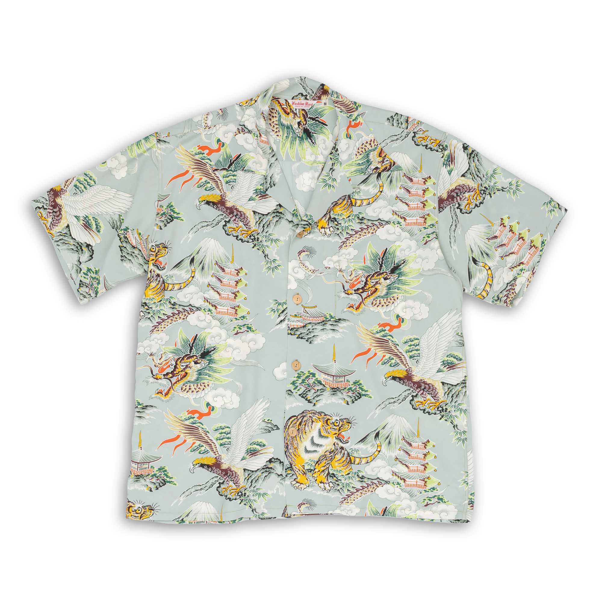 Sun Surf Special Edition 'Eagle, Tiger, Dragon' Hawaiian Shirt Grey-Hawaiian Shirt-Clutch Cafe