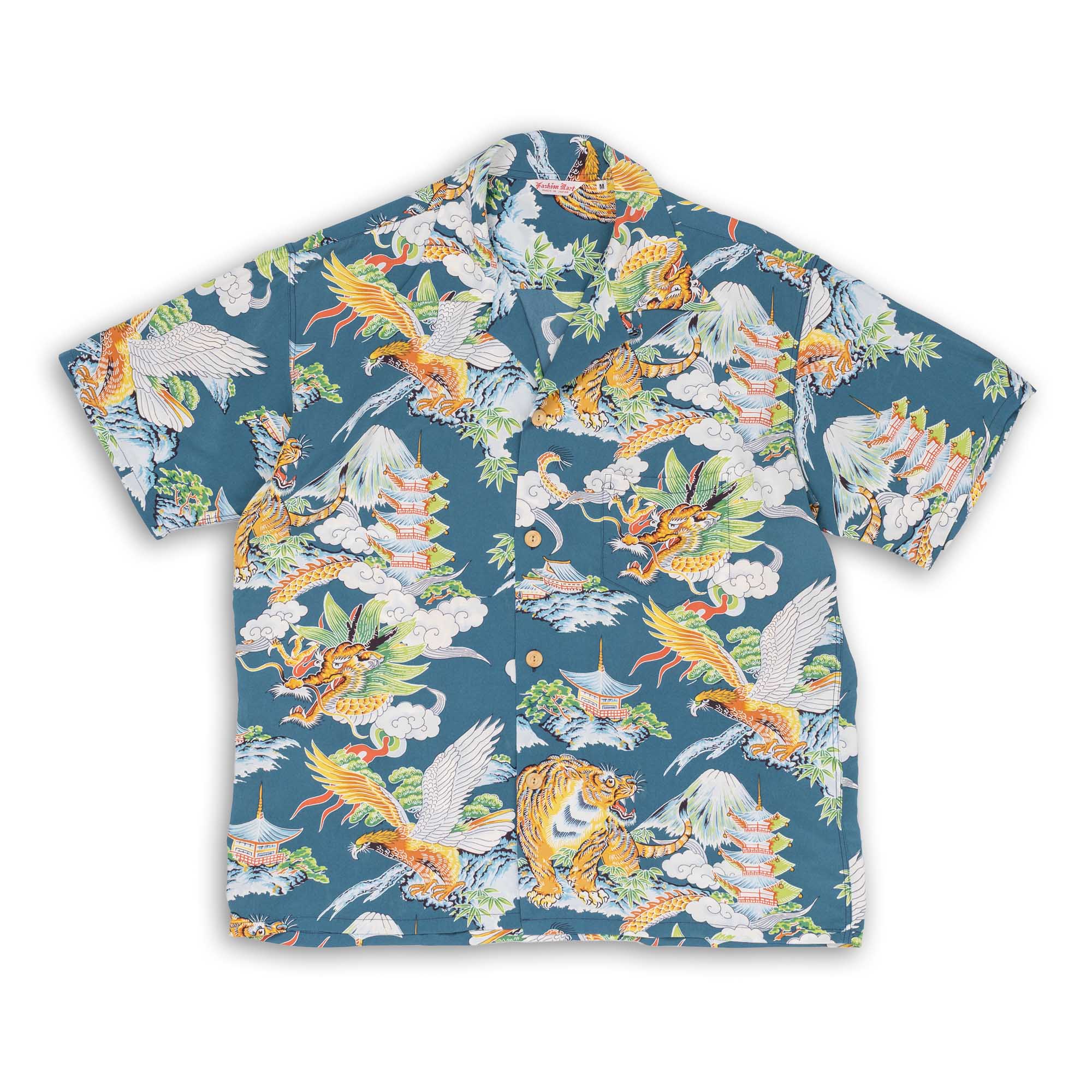 Sun Surf Special Edition 'Eagle, Tiger, Dragon' Hawaiian Shirt Navy-Hawaiian Shirt-Clutch Cafe