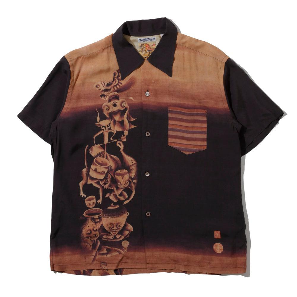 Sun Surf × Ito Jakuchu Special Edition Hawaiian Shirt "Tsukumogami"-Hawaiian Shirt-Clutch Cafe