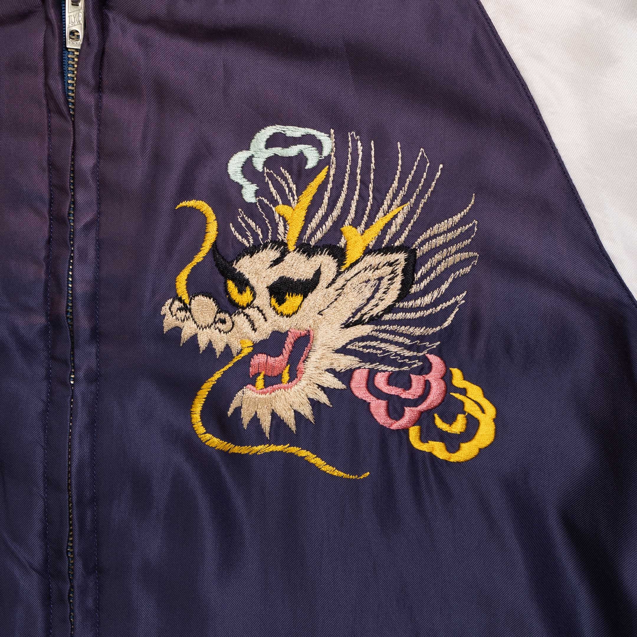 Tailor Toyo Acetate Suka 'Aging' Eagle x Dragon Black-Scarf-Clutch Cafe