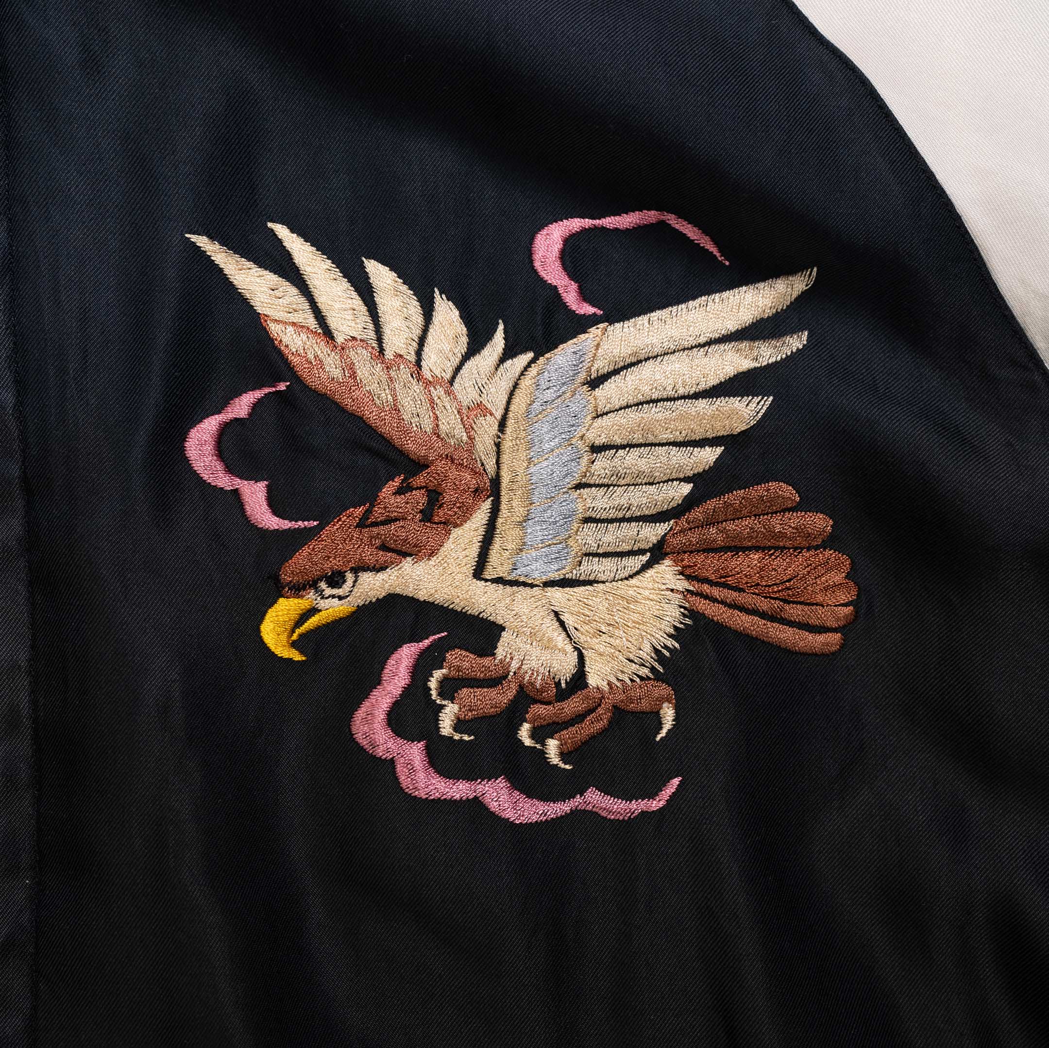 Tailor Toyo Acetate Suka 'Aging' Eagle x Dragon Black-Scarf-Clutch Cafe