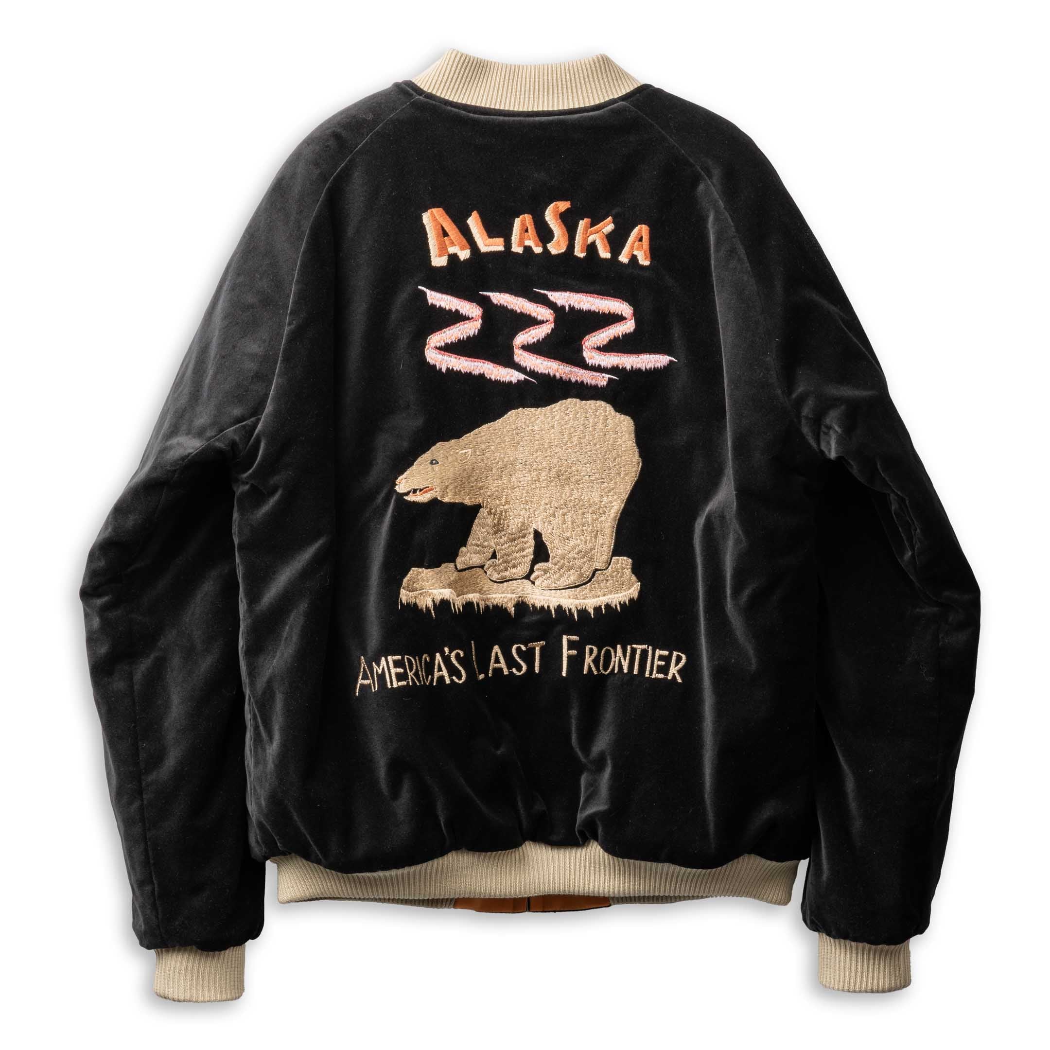 Tailor Toyo Late 1950's Style Velveteen Souvenir Jacket Polar Bear