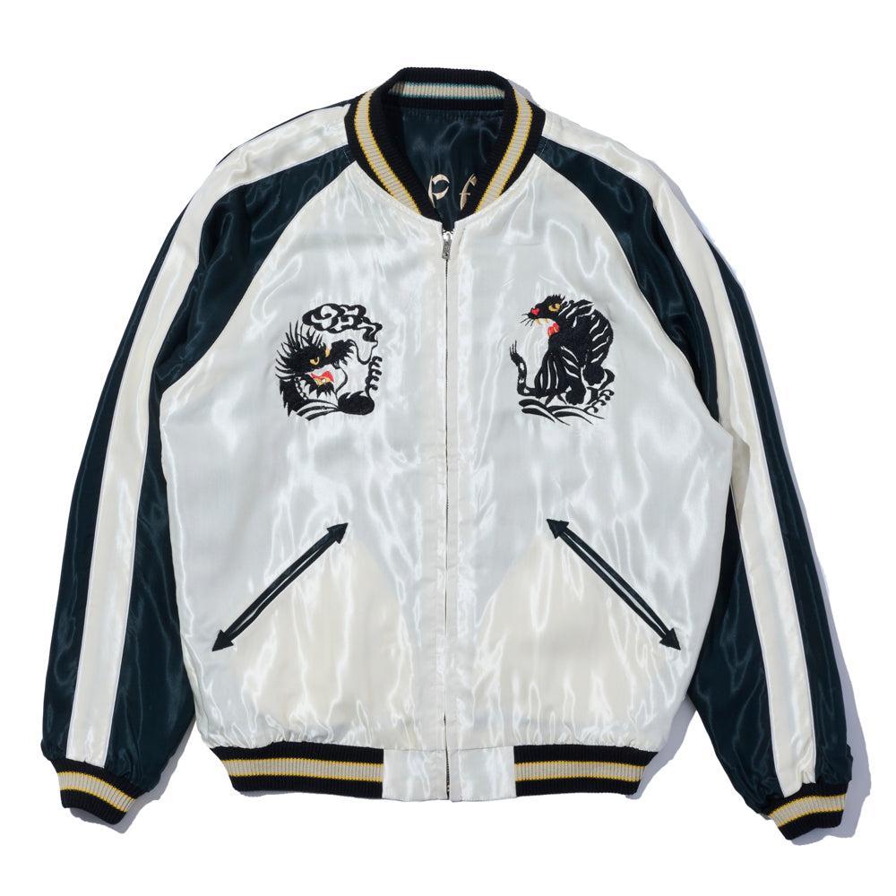 Tailor Toyo Mid 1950s Style Souvenir Jacket Roaring Tiger x Black