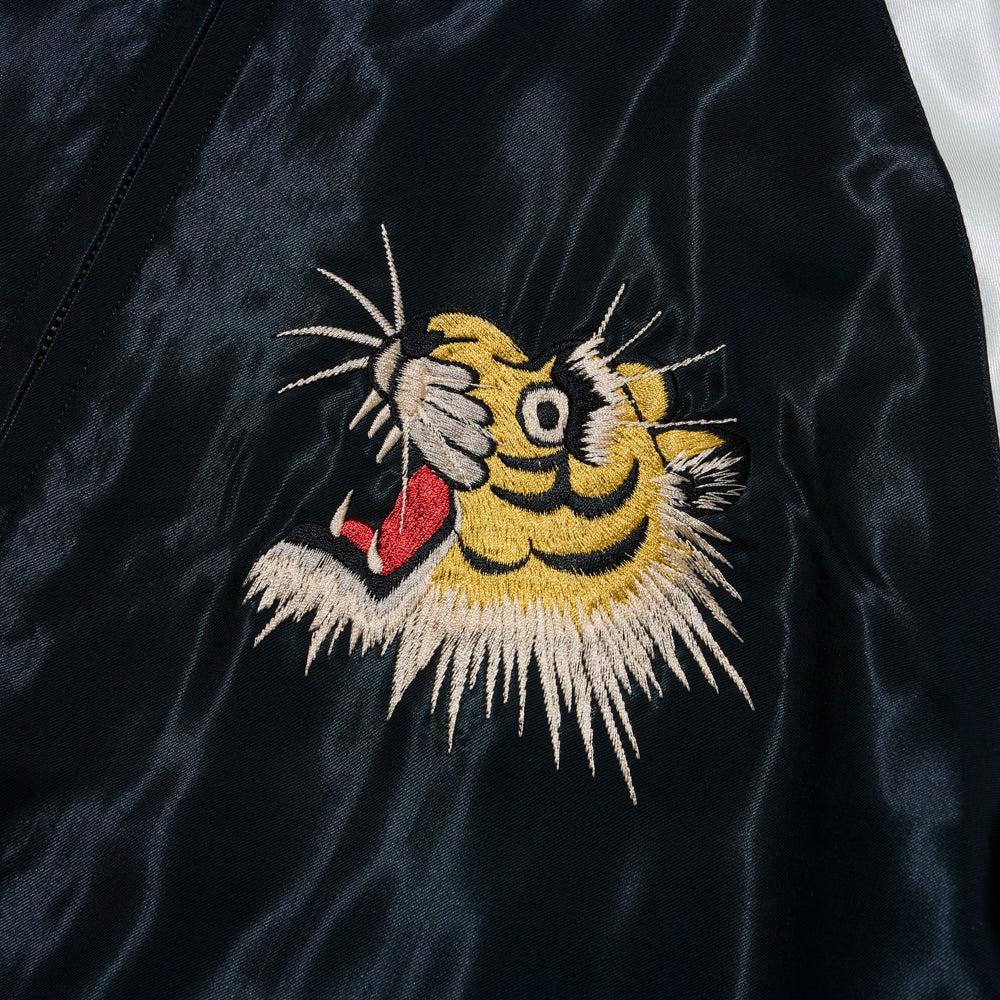 Tailor Toyo Mid 1950s Style Souvenir Jacket Roaring Tiger x Black