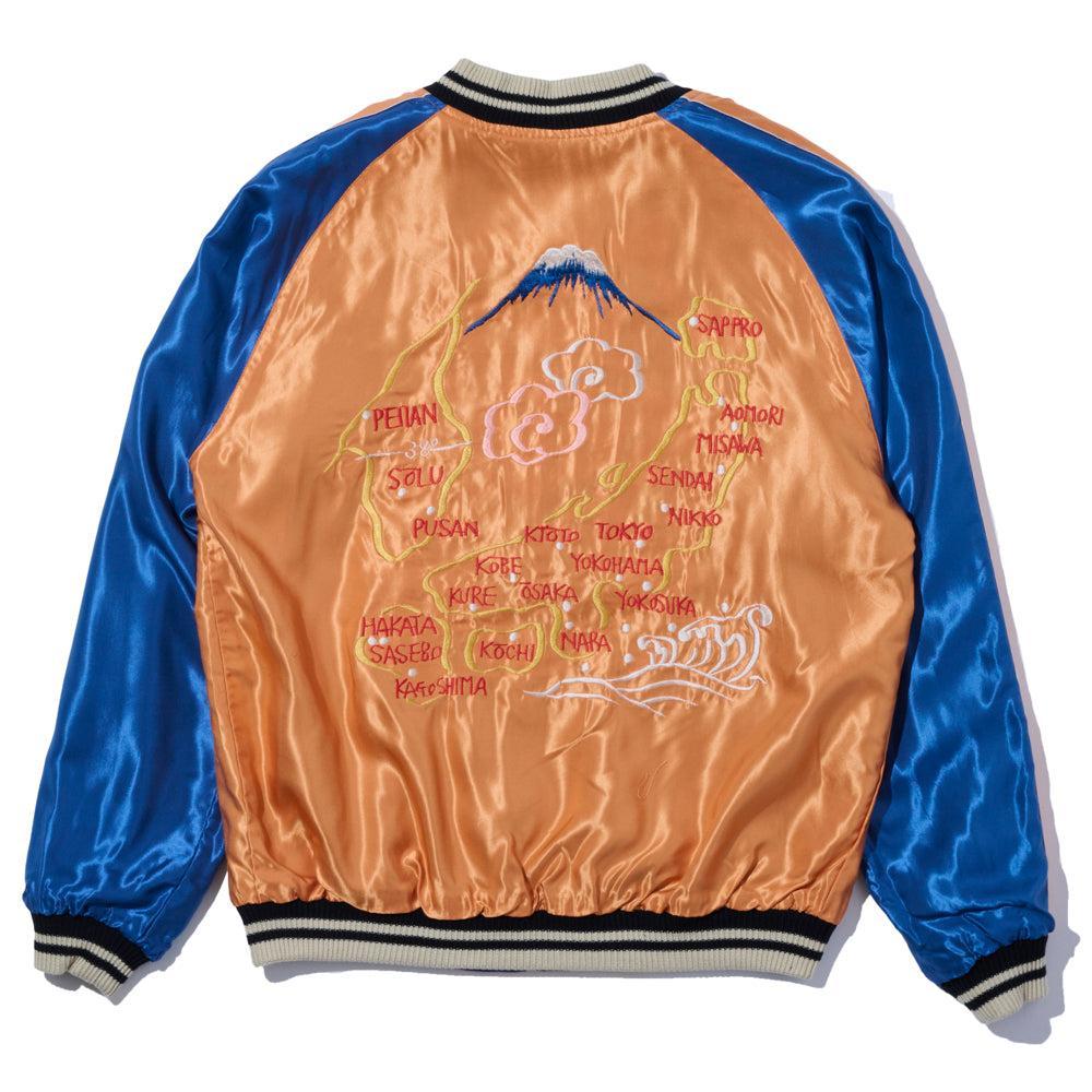 Tailor Toyo Mid 1950s Style Souvenir Jacket Tiger Head x Japan Map-Jacket-Clutch Cafe