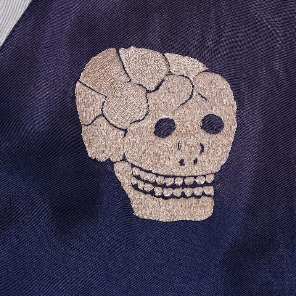 Tailor Toyo Snake & Skull Souvenir Jacket (Ageing Model) Navy x Green-Jacket-Clutch Cafe