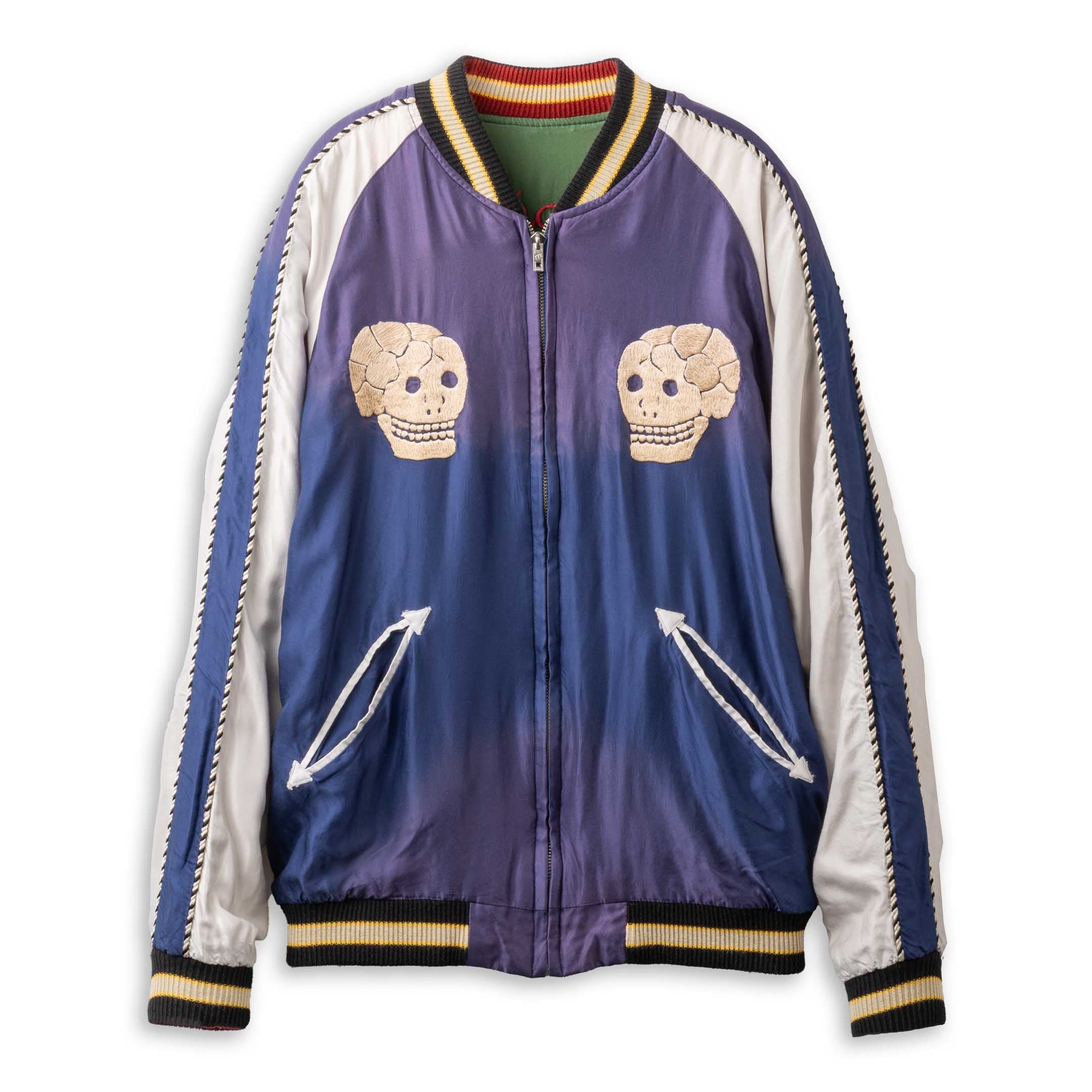 Tailor Toyo Snake & Skull Souvenir Jacket (Ageing Model) Navy x Green-Jacket-Clutch Cafe