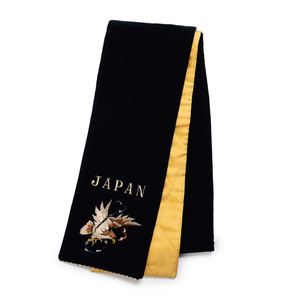 Tailor Toyo Velveteen Scarf Eagle Navy-Scarf-Clutch Cafe