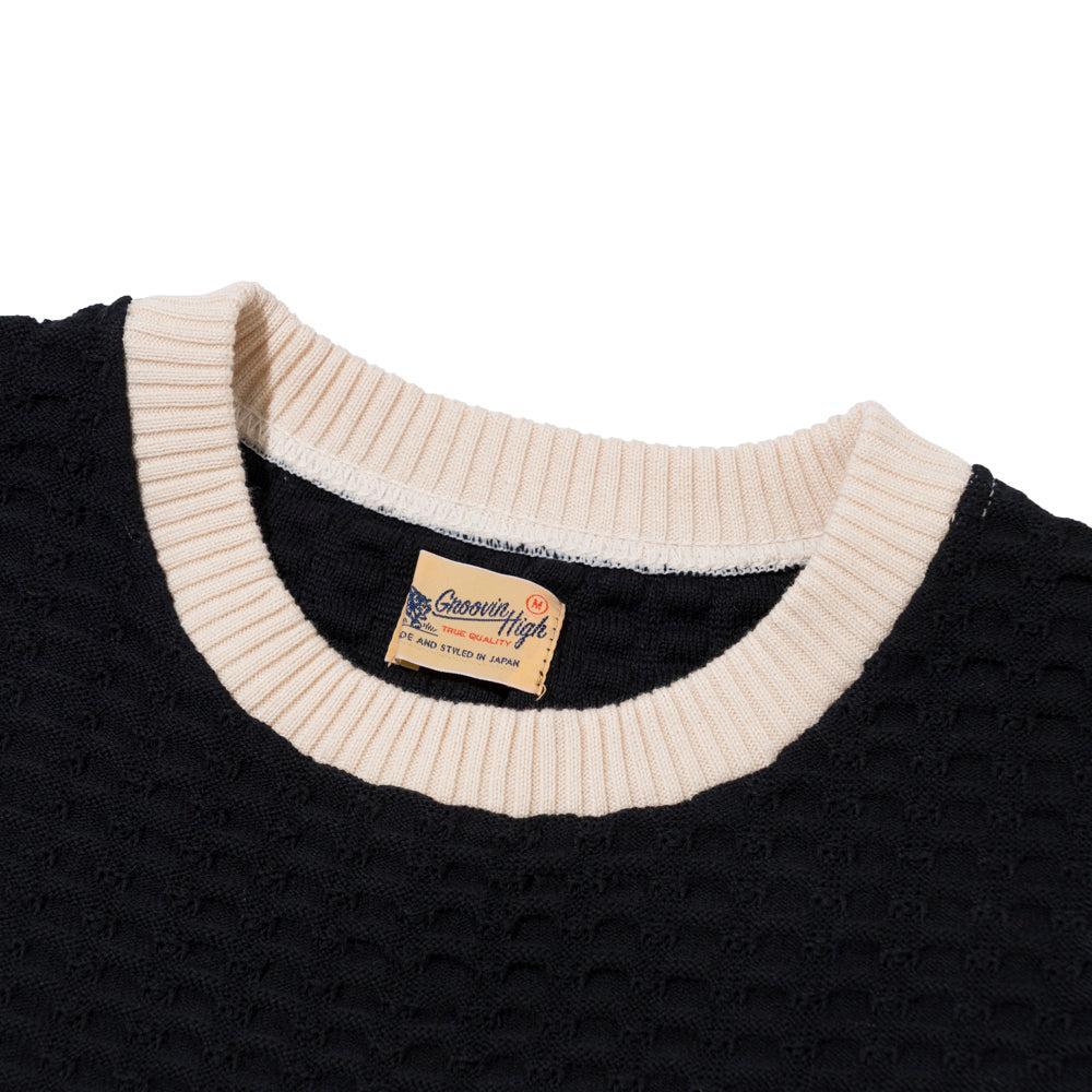 The Groovin High 1940's Summer Knit Black-Knitted Top-Clutch Cafe