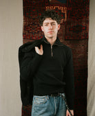 The Groovin High 1940's Zip-Up Knit Black-Knitwear-Clutch Cafe