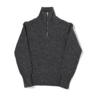 The Groovin High 1940's Zip-Up Knit Grey-Knitwear-Clutch Cafe