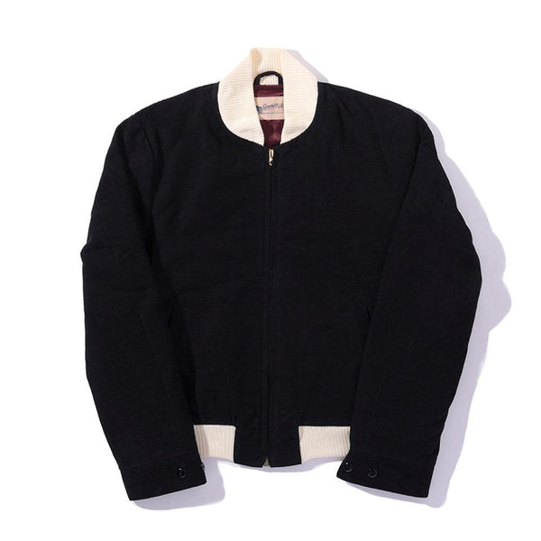 The Groovin High 1950's Corduroy Blouson Black-Jacket-Clutch Cafe