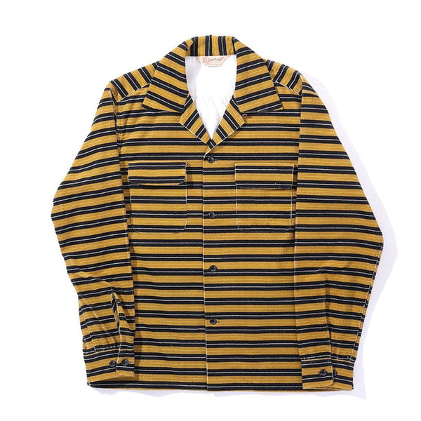 The Groovin High 1950's Corduroy Shirt Yellow-Clutch Cafe