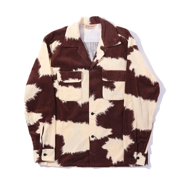 The Groovin High 1950's Flannel Shirt Cream-Shirt-Clutch Cafe