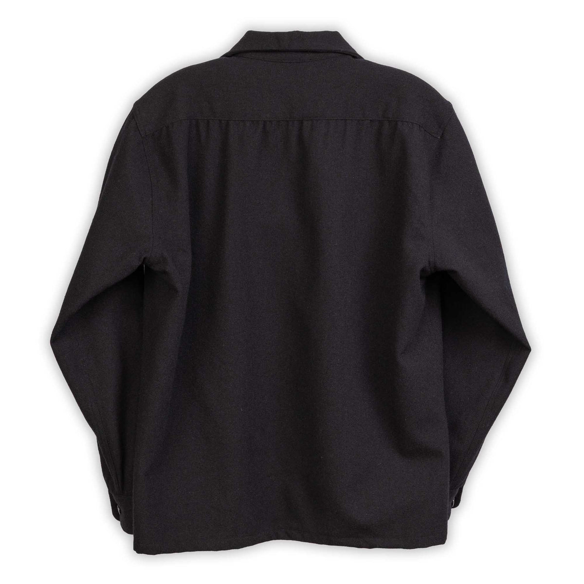 The Groovin High 1950s Long-Sleeve Wool Shirt Black-Shirt-Clutch Cafe