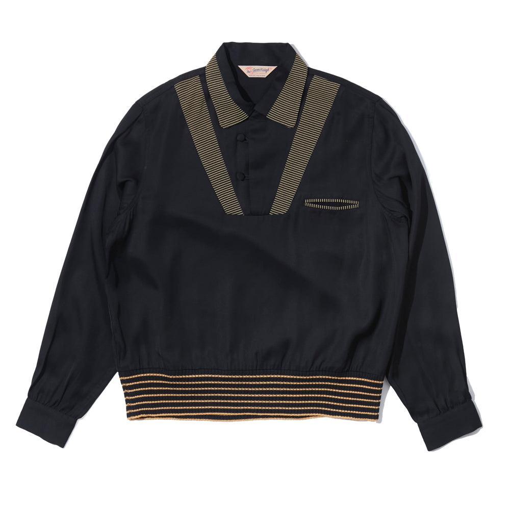 The Groovin High 1950's Pullover Shirt Black-Shirt-Clutch Cafe