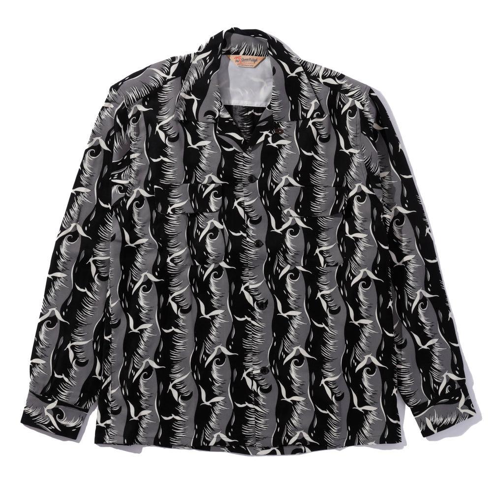 The Groovin High 50's L/S Shirt Seagull Black-Shirt-Clutch Cafe
