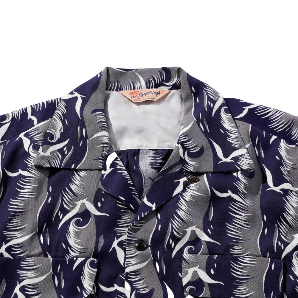 The Groovin High 50's L/S Shirt Seagull Navy-Shirt-Clutch Cafe