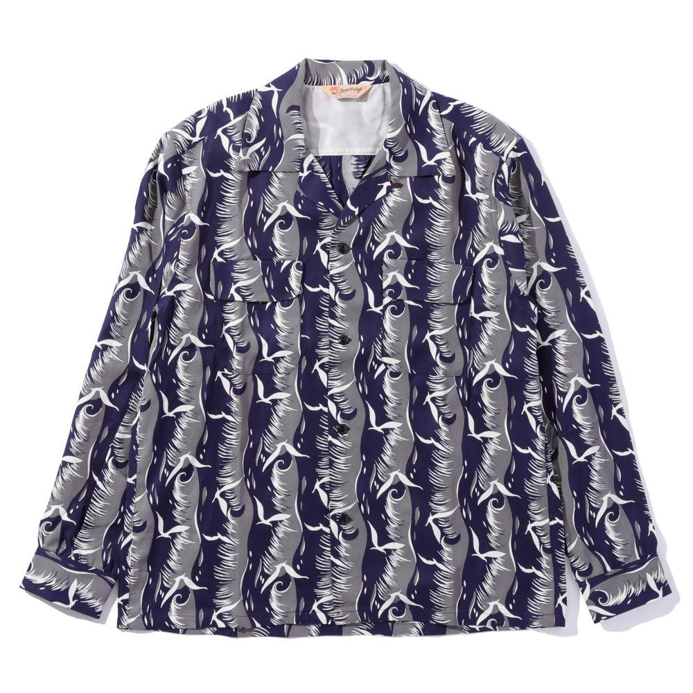 The Groovin High 50's L/S Shirt Seagull Navy-Shirt-Clutch Cafe