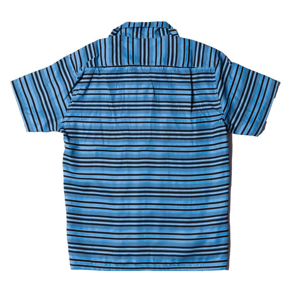 The Groovin High Striped Rayon Shirt S/S Blue-Shirt-Clutch Cafe