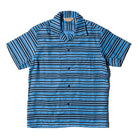 The Groovin High Striped Rayon Shirt S/S Blue-Shirt-Clutch Cafe
