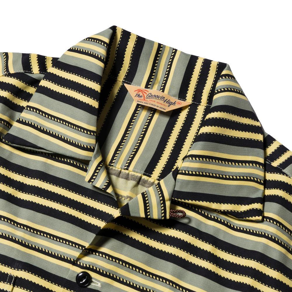 The Groovin High Striped Rayon Shirt S/S Yellow-Shirt-Clutch Cafe