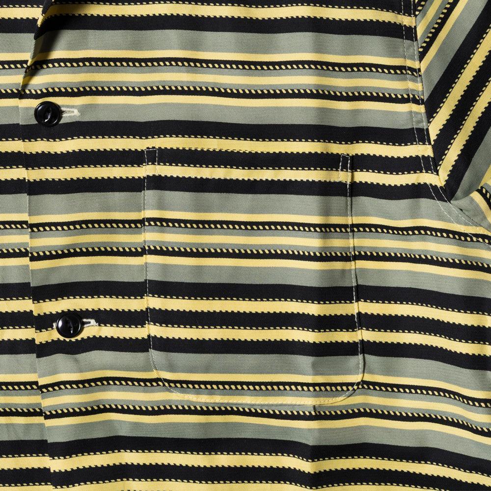 The Groovin High Striped Rayon Shirt S/S Yellow-Shirt-Clutch Cafe