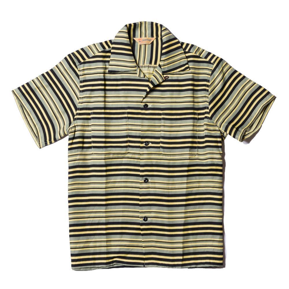 The Groovin High Striped Rayon Shirt S/S Yellow-Shirt-Clutch Cafe