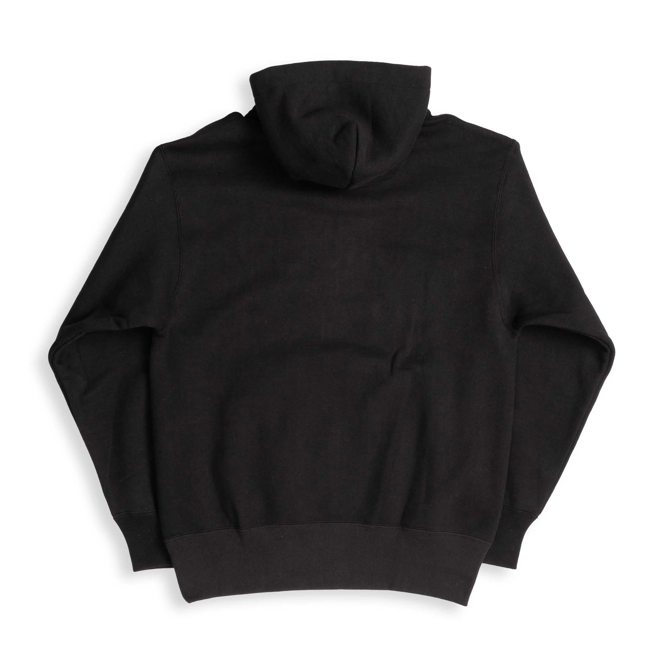 The Real McCoy's 10 oz Loopwheel Hooded Sweatshirt Black-Hooded Sweatshirt-Clutch Cafe