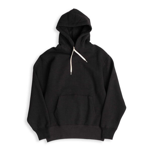 The Real McCoy's 10 oz Loopwheel Hooded Sweatshirt Black-Hooded Sweatshirt-Clutch Cafe