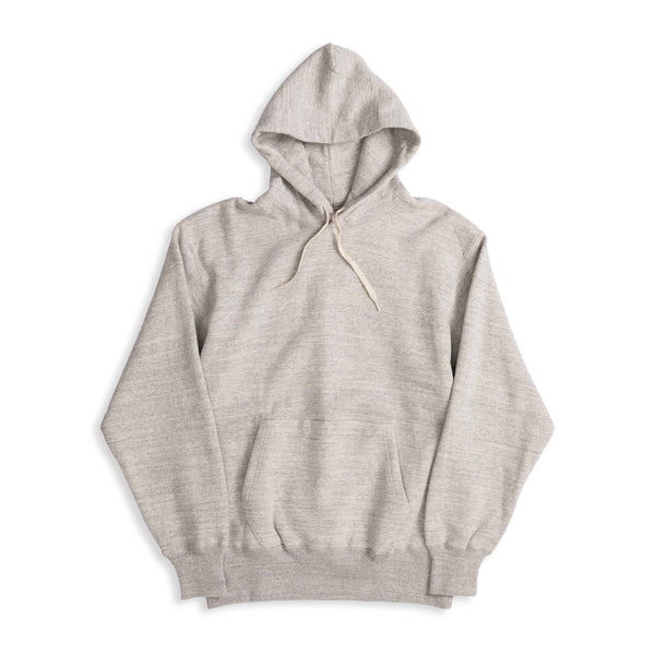 The Real McCoy's 10 oz Loopwheel Hooded Sweatshirt Grey-Hooded Sweatshirt-Clutch Cafe