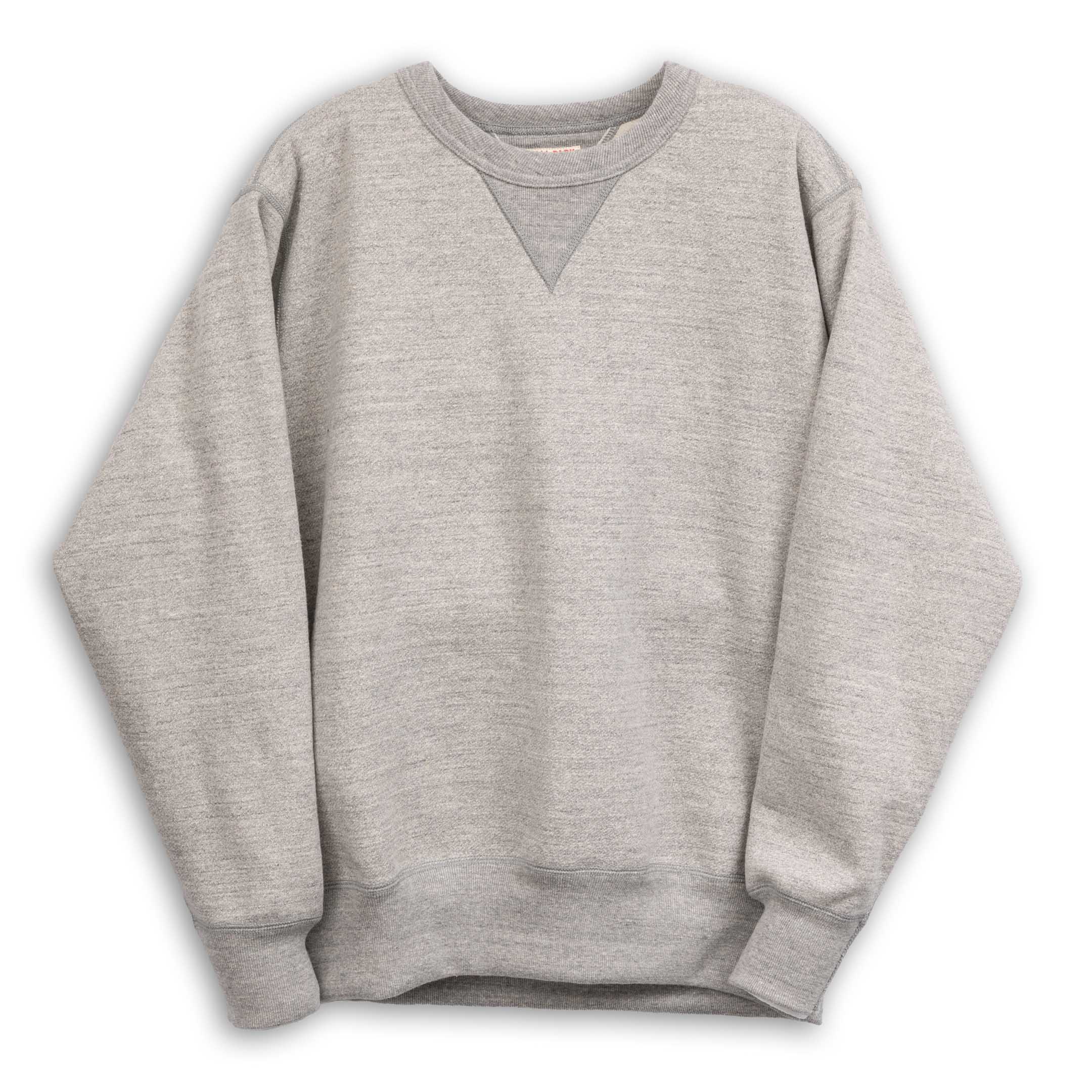 The Real McCoy's 12 oz. Ball Park Crew Neck Sweatshirt Grey-Sweatshirt-Clutch Cafe
