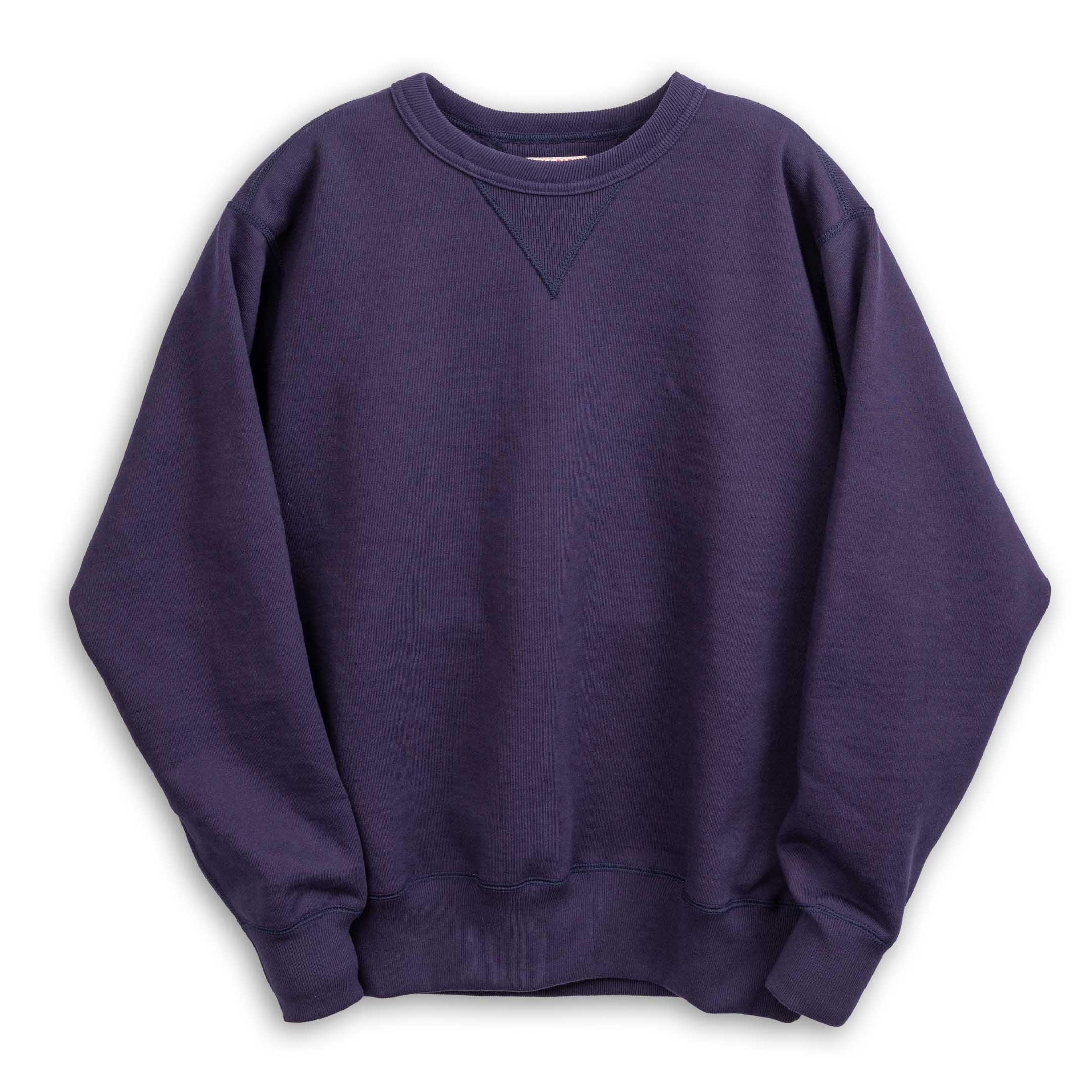 The Real McCoy's 12 oz. Ball Park Crew Neck Sweatshirt Navy-Sweatshirt-Clutch Cafe