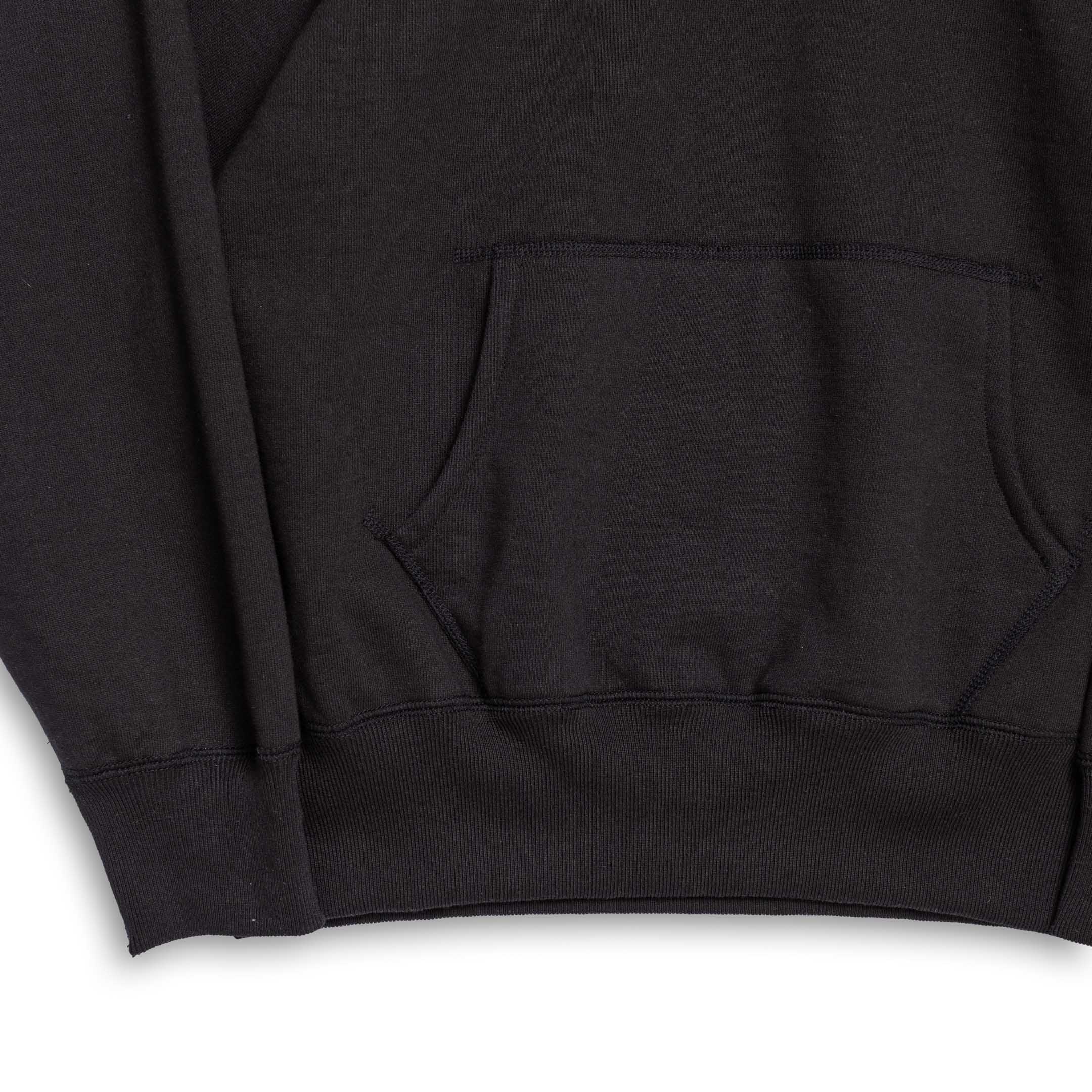 The Real McCoy's 12 oz. Ball Park Hooded Sweatshirt Black-Hooded Sweatshirt-Clutch Cafe