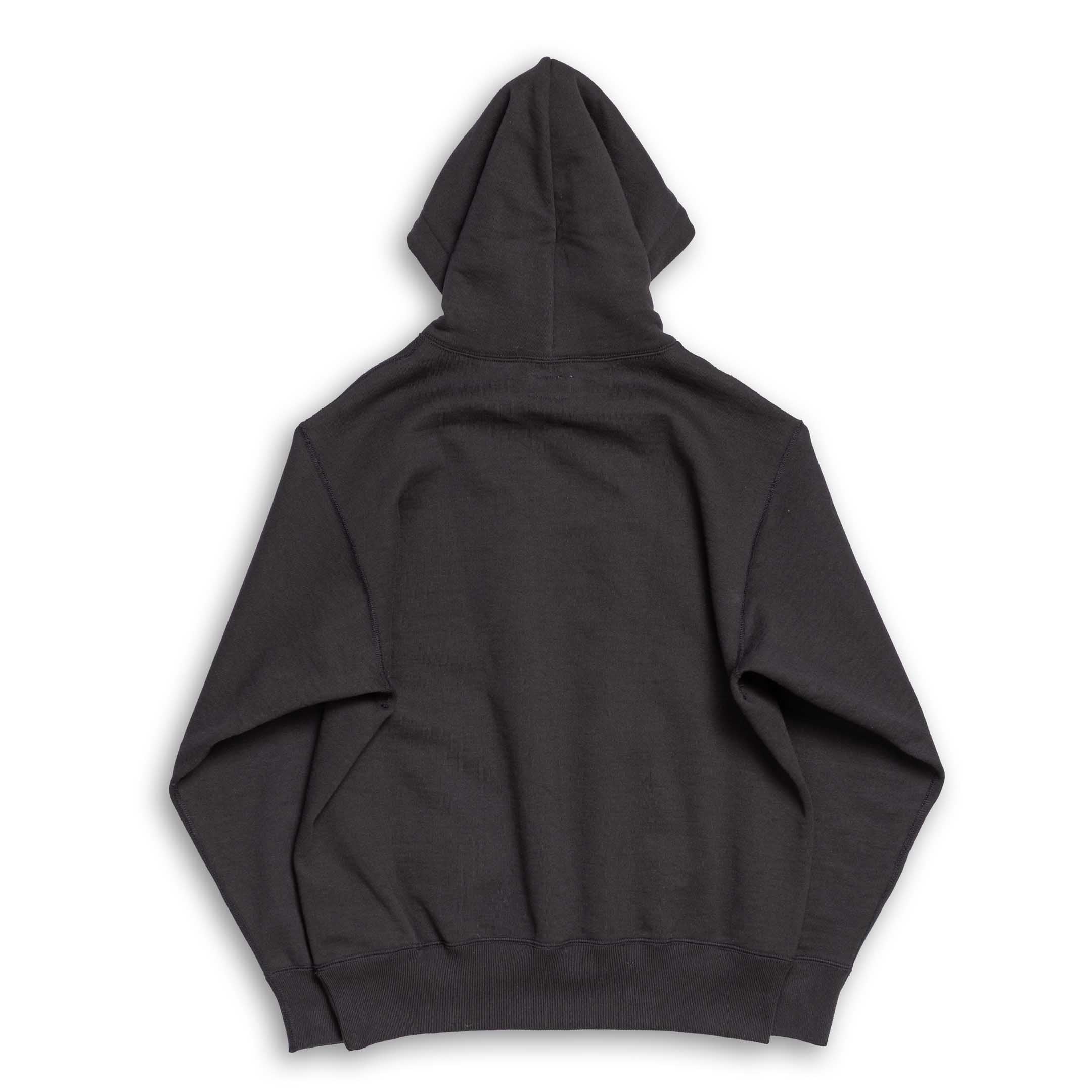 The Real McCoy's 12 oz. Ball Park Hooded Sweatshirt Black-Hooded Sweatshirt-Clutch Cafe