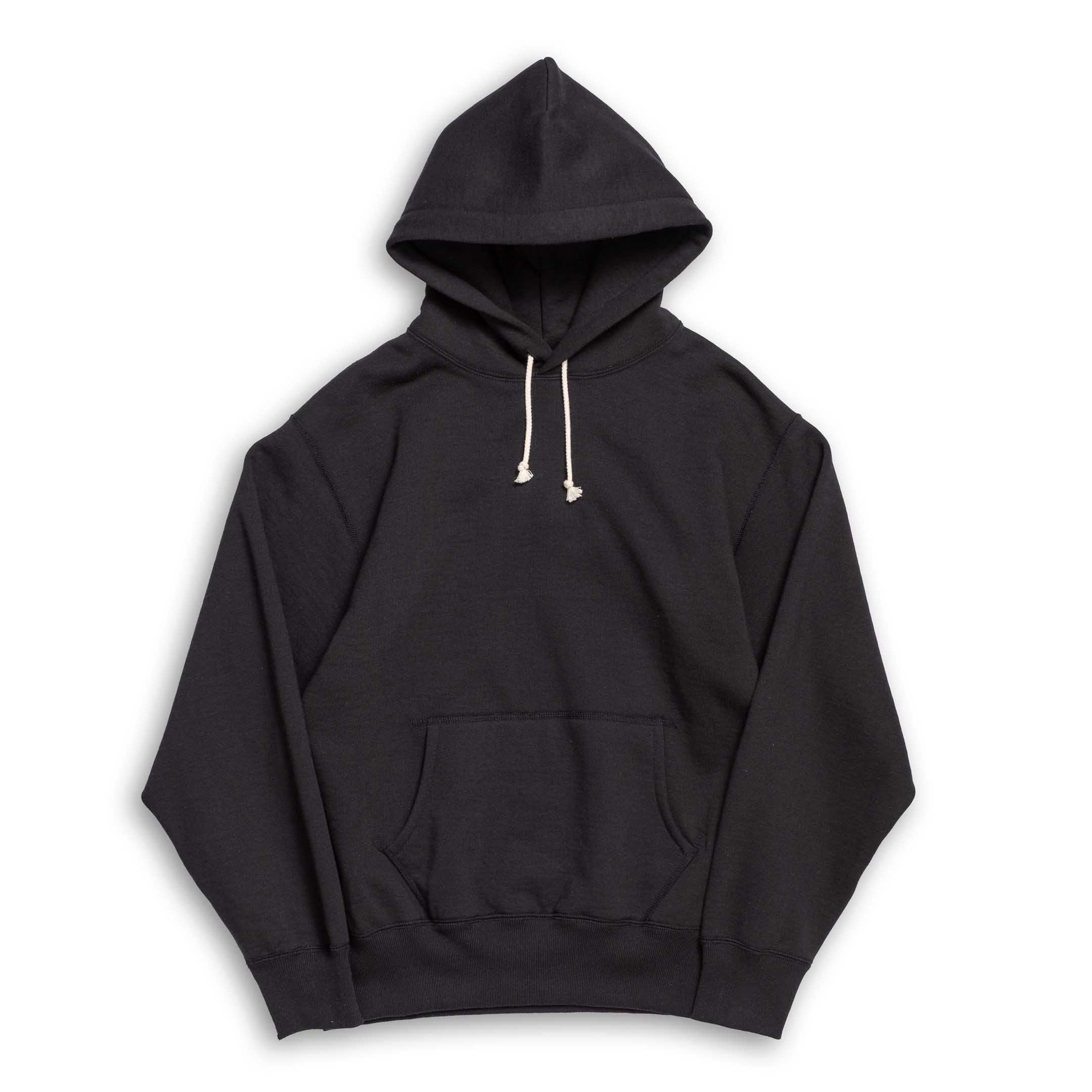 The Real McCoy's 12 oz. Ball Park Hooded Sweatshirt Black-Hooded Sweatshirt-Clutch Cafe