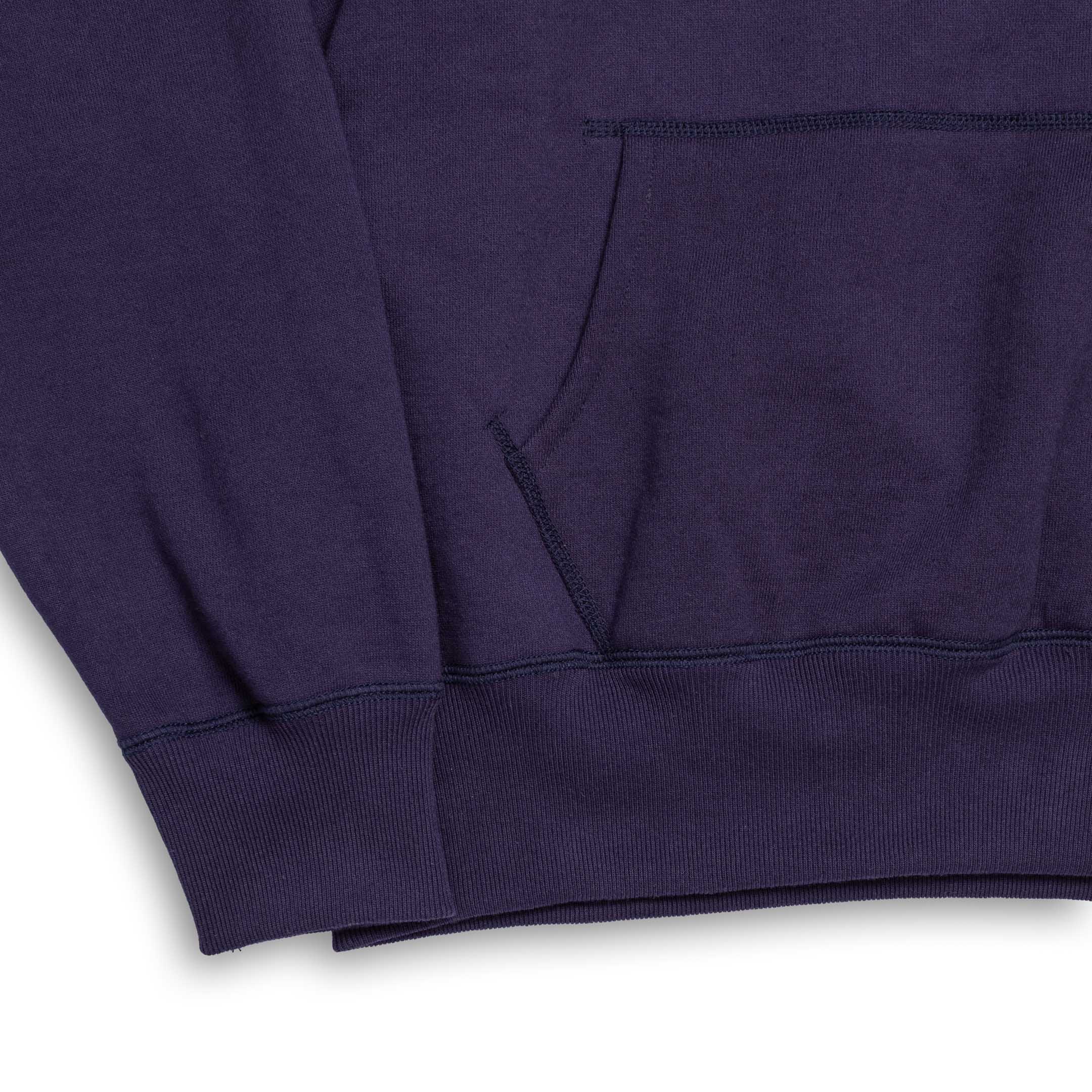 The Real McCoy's 12 oz. Ball Park Hooded Sweatshirt Navy-Hooded Sweatshirt-Clutch Cafe