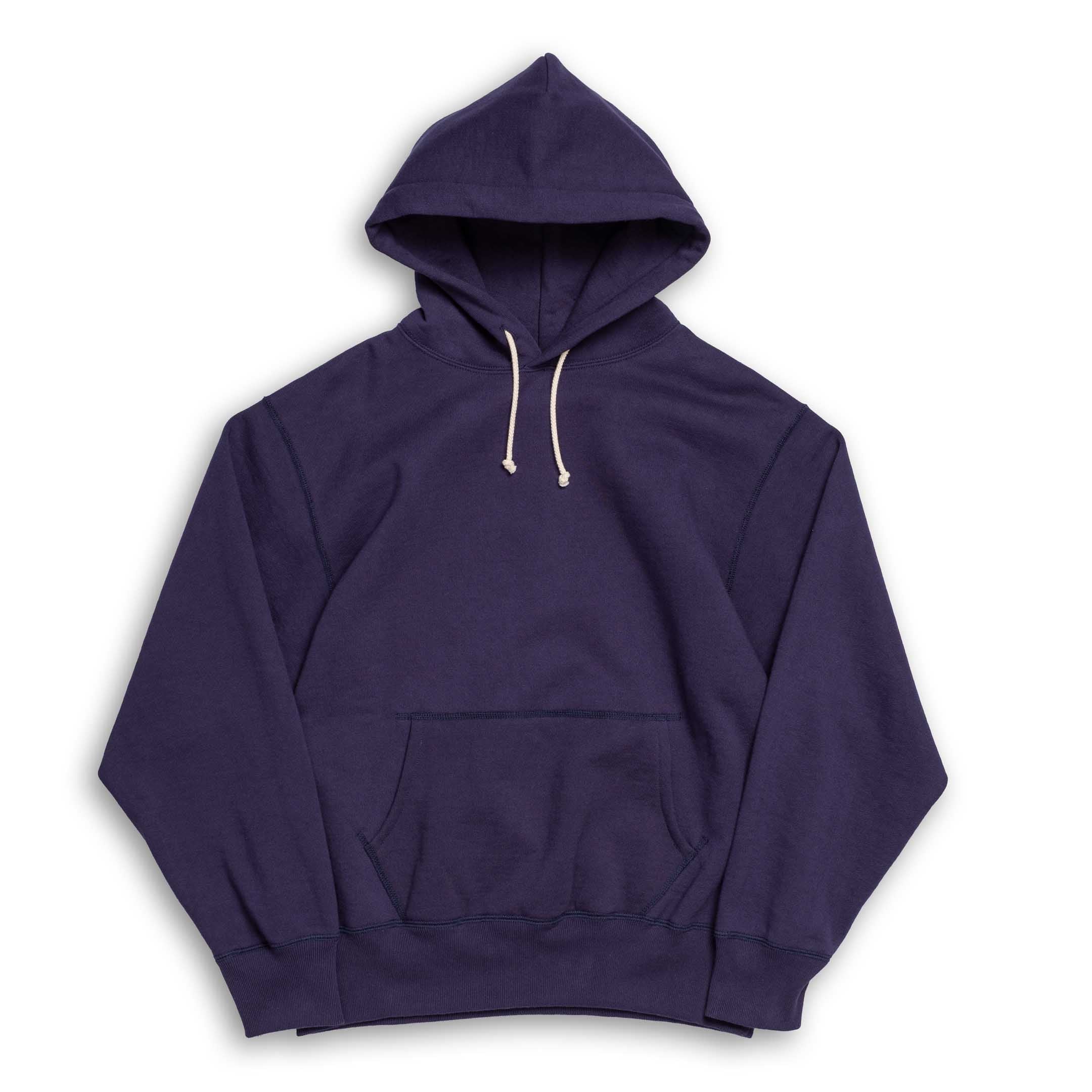 The Real McCoy's 12 oz. Ball Park Hooded Sweatshirt Navy-Hooded Sweatshirt-Clutch Cafe