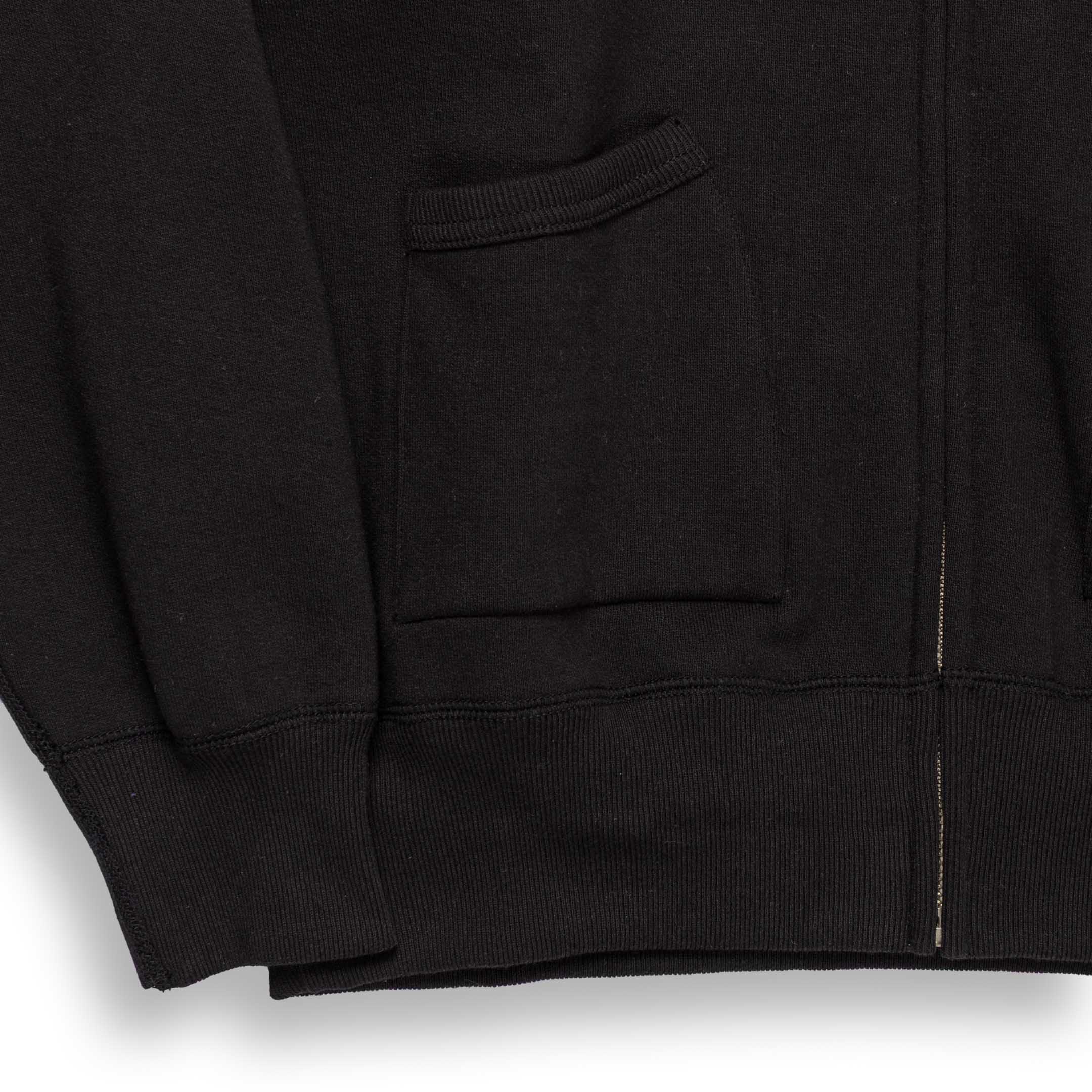 The Real McCoy's 12. oz Ballpark F/Z Hooded Sweatshirt Black-Hooded Sweatshirt-Clutch Cafe