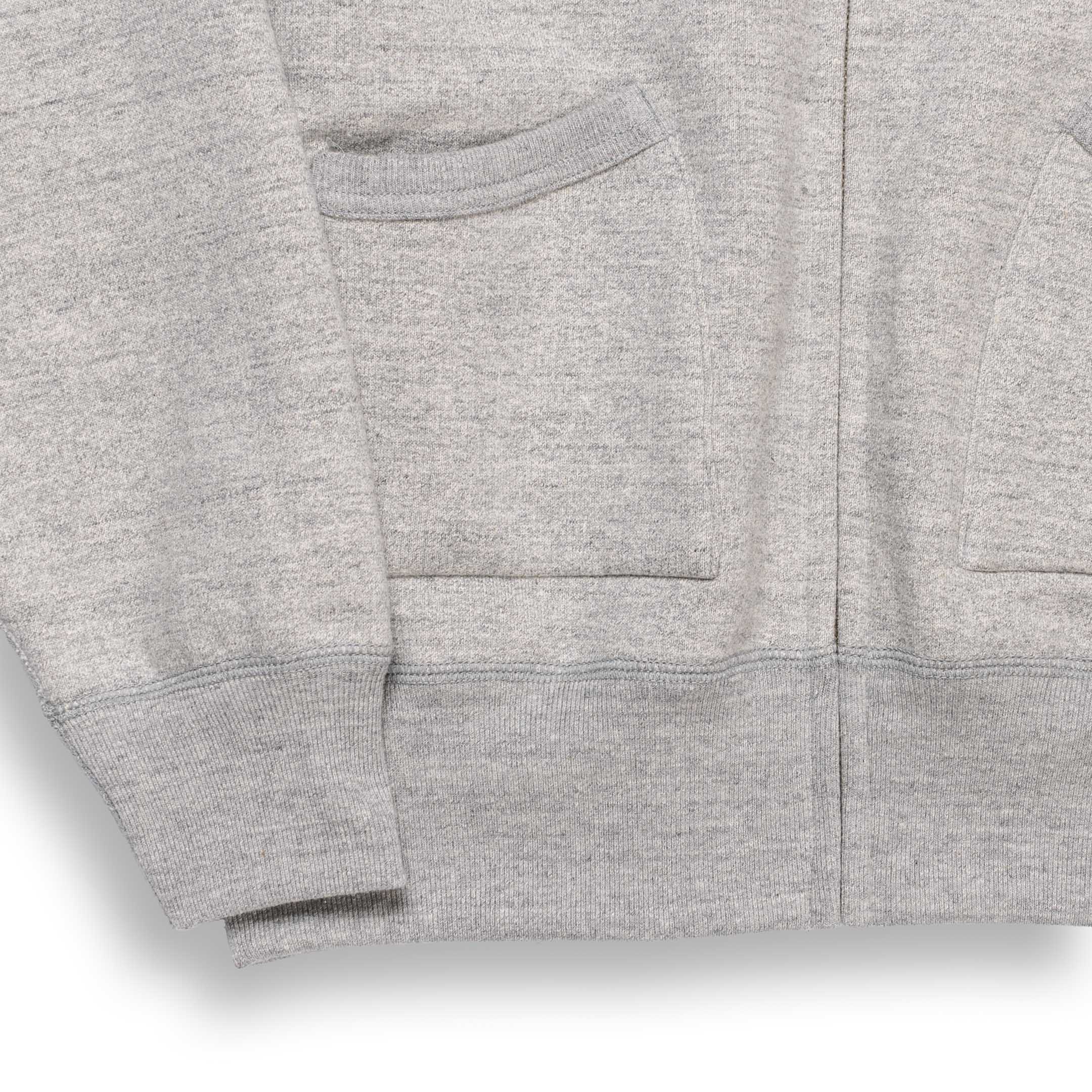 The Real McCoy's 12. oz Ballpark F/Z Hooded Sweatshirt Grey-Hooded Sweatshirt-Clutch Cafe