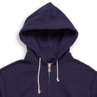 The Real McCoy's 12. oz Ballpark F/Z Hooded Sweatshirt Navy-Hooded Sweatshirt-Clutch Cafe