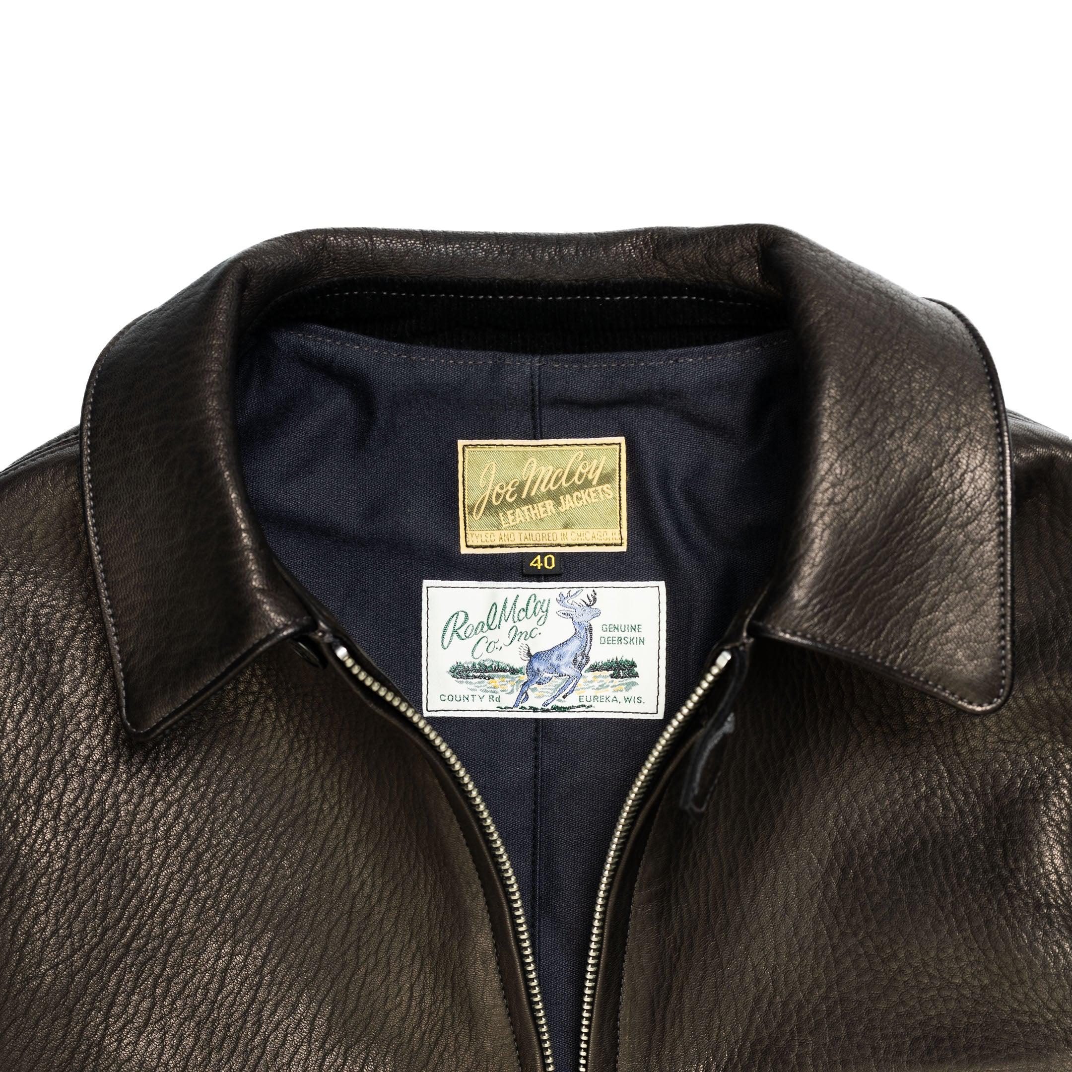 The Real McCoy's 30s Sports Jacket / Freeman Deerskin Black-Leather Jacket-Clutch Cafe